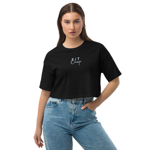 Loose drop shoulder crop top