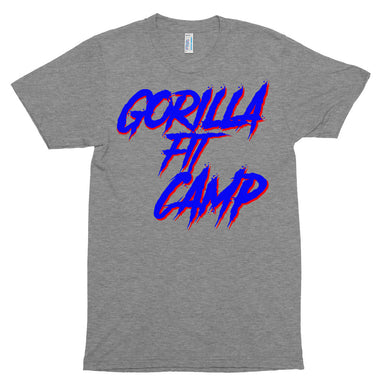 GORILLA FIT CAMP RED AND BLUE TRI-BLEND T SHIRT